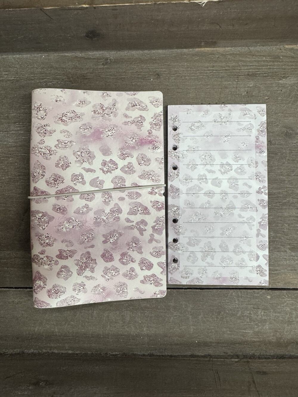 Leopard A6 6 Ring Soft Binder, & Paper